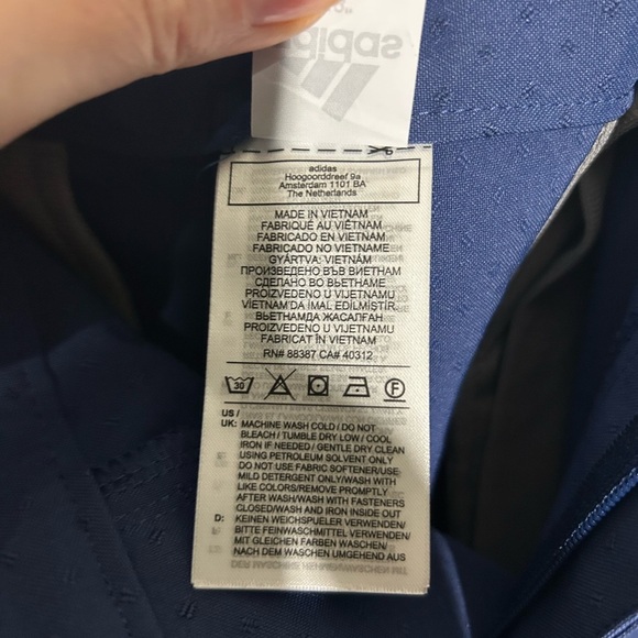 ADIDAS Men’s 3 Stripe Dobby Golf Shorts Mens Size 38 NWT. Navy w/Orange Textured - Picture 10 of 11